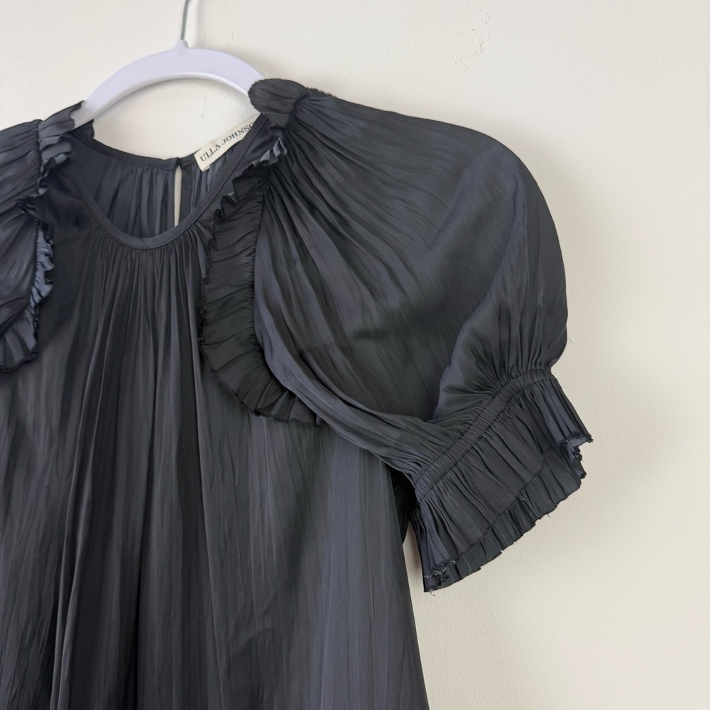 Ulla Johnson Black Short Sleeve Blouse Top - Picture 2 of 5